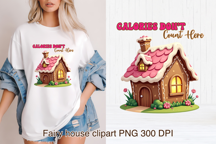 Cute fairy sweets house sublimation | Fairy house clipart