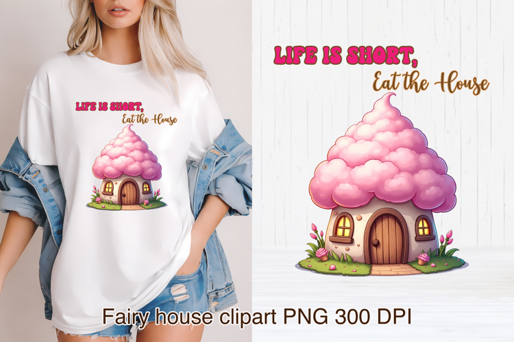 Cute fairy sweets house sublimation | Fairy house clipart