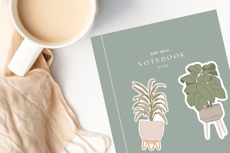 Houseplants Sticker Png Bundle Print and Cut Sticker Png