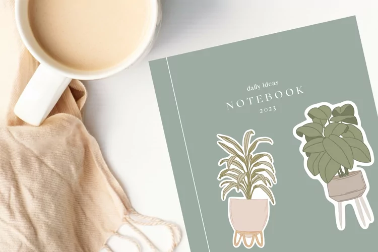 Hand Drawn Houseplant Stickers | Botanical Sticker Print Cut