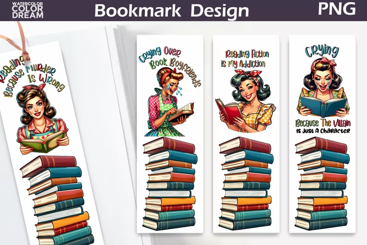 Funny Housewife Books Bookmark | Book Lover Bookmark