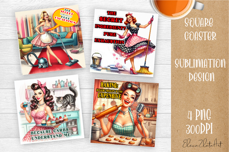Pin Up Girl Coaster - Sarcastic Quote Coaster