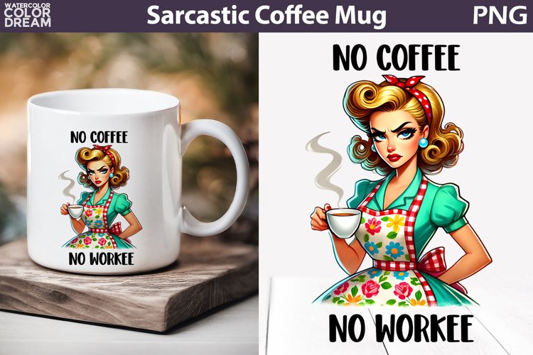 Retro Housewife Mug | Sarcastic Coffee Mug Quotes