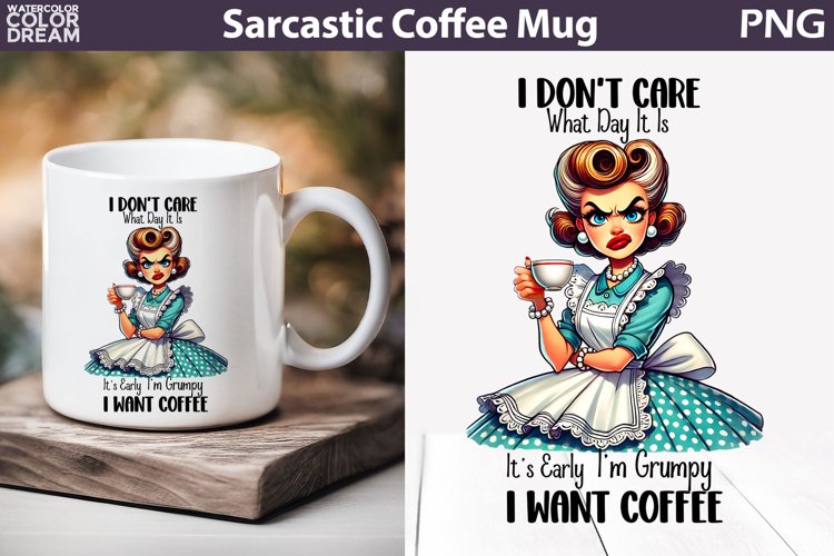 Retro Housewife Mug | Sarcastic Coffee Mug Quotes