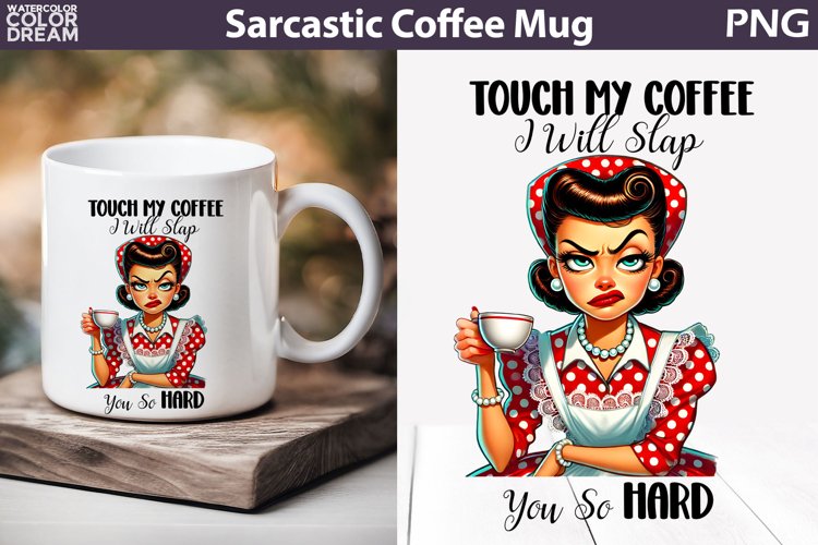 Retro Housewife Mug | Sarcastic Coffee Mug Quotes example image 1