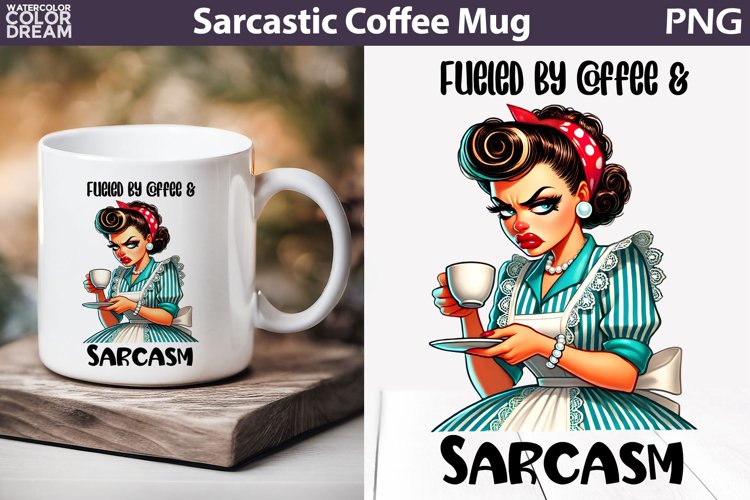 Retro Housewife Mug | Sarcastic Coffee Mug Quotes example image 1