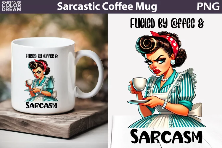 Retro Housewife Mug | Sarcastic Coffee Mug Quotes