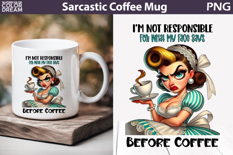 Retro Housewife Mug | Sarcastic Coffee Mug Quotes example image 1