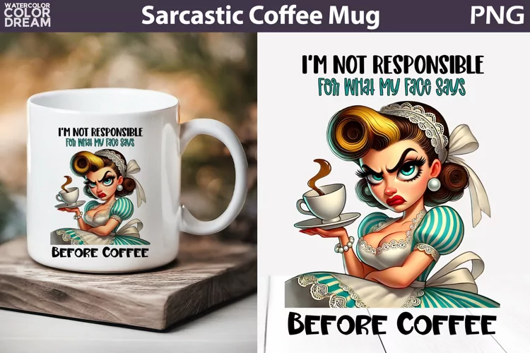 Retro Housewife Mug | Sarcastic Coffee Mug Quotes