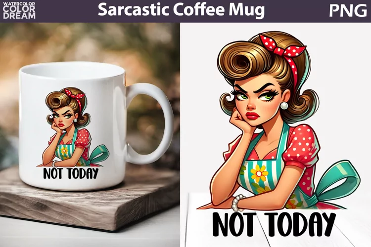 Retro Housewife Mug | Sarcastic Coffee Mug Quotes