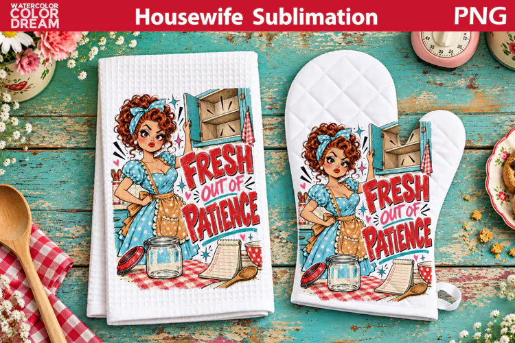 Retro Housewife Sarcastic Humor | Funny Housewife Towel