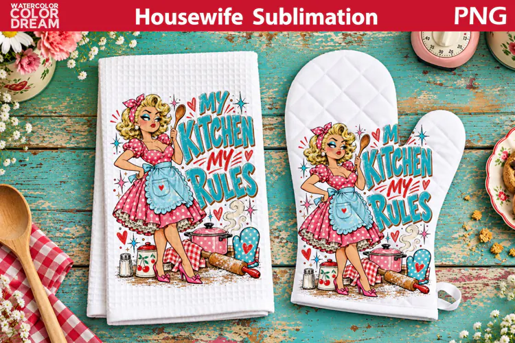 My Kitchen My Rules | Retro Housewife Sublimation