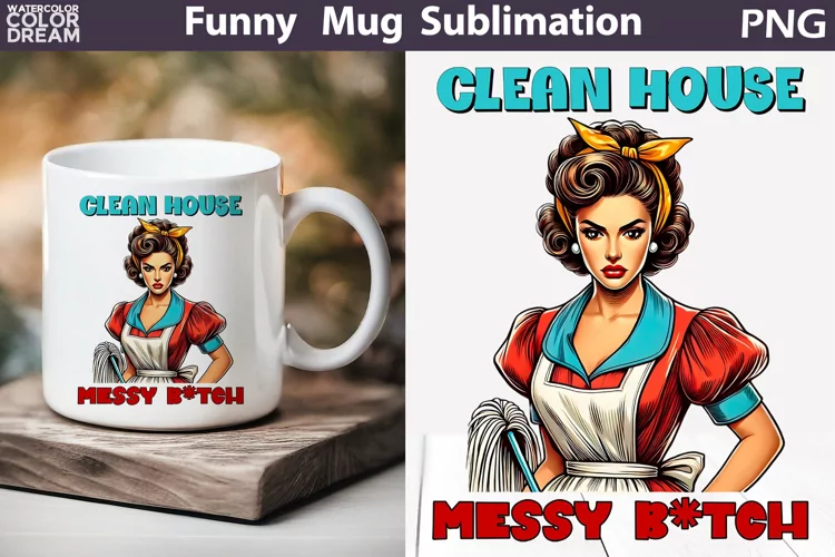 Retro Housewife Mug | Housewife Sarcastic Quotes Mug