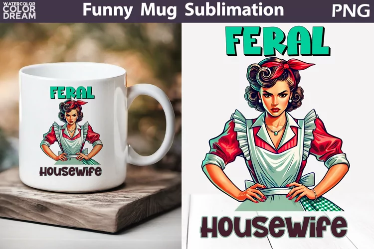 Retro Housewife Mug | Housewife Sarcastic Quotes Mug