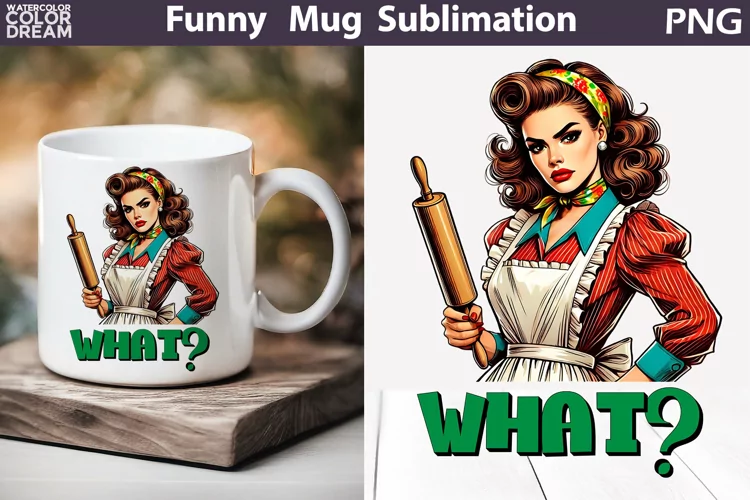 Retro Housewife Mug | Housewife Sarcastic Quotes Mug