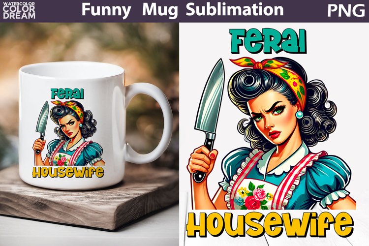 Retro Housewife Mug | Housewife Sarcastic Quotes Mug