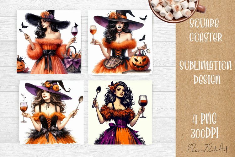 Housewives Halloween Sublimation Coaster | Square Coaster
