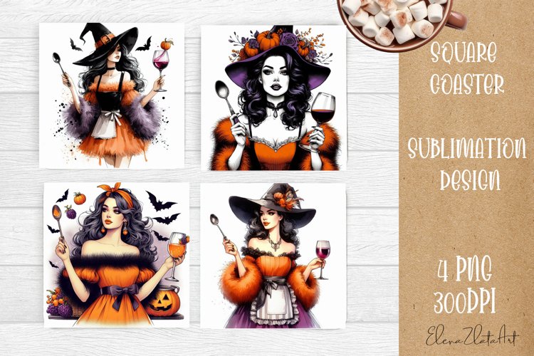 Housewives Halloween Sublimation Coaster | Square Coaster