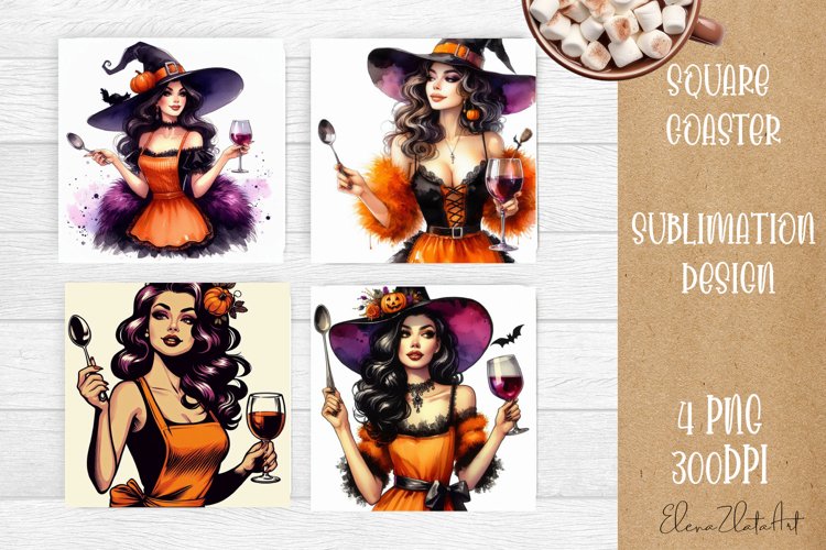Housewives Halloween Sublimation Coaster | Square Coaster