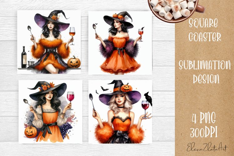 Housewives Halloween Sublimation Coaster | Square Coaster