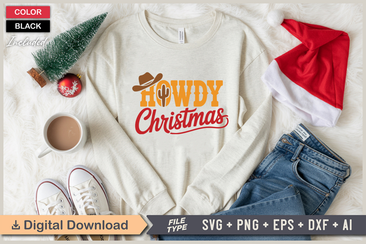 Howdy Christmas SVG | Christmas SVG | Holiday SVG | Xmas SVG