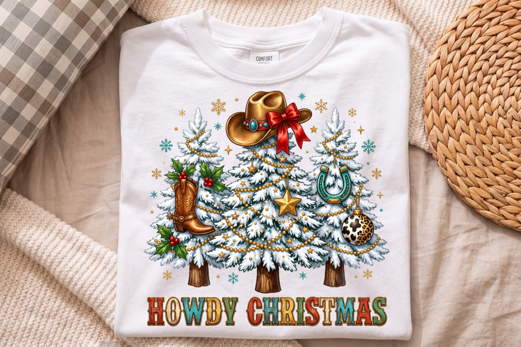 Howdy Christmas Tree PNG,Western Cowboy Hat Tree