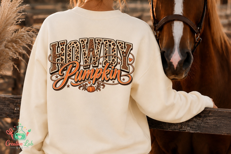 Howdy Pumpkin PNG - Western Girl Fall Halloween Design