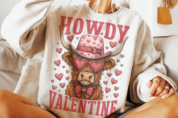 Cowgirl Valentines Day PNG, Howdy Valentine PNG, Western