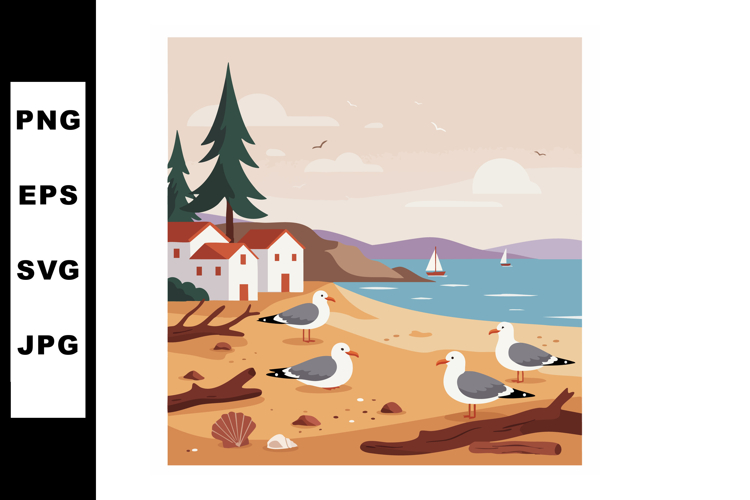 Seagull Clipart Image 18
