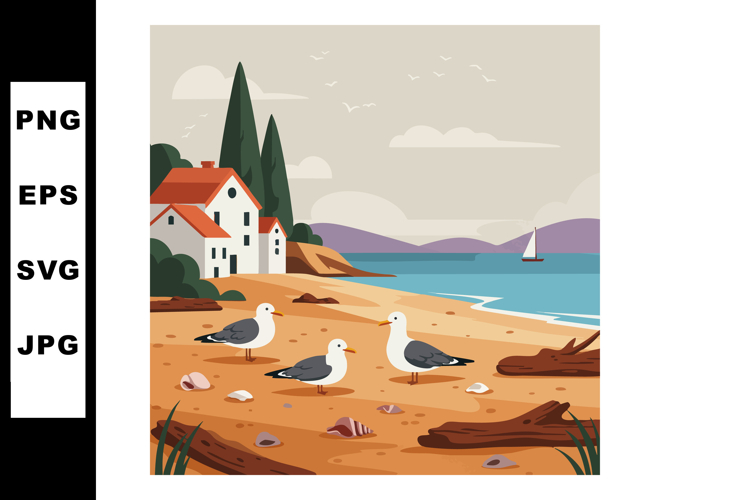 Seagull Clipart Image 19