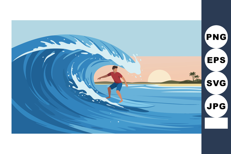  Surfer Clipart Image 7