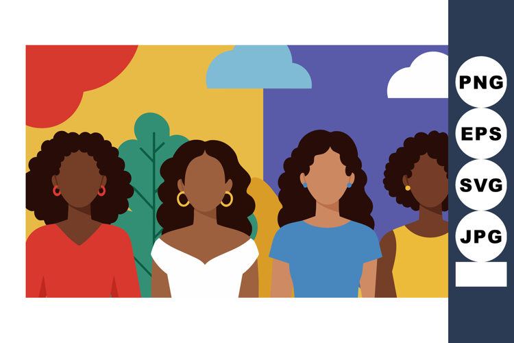 Curly Hair Clipart Image 2