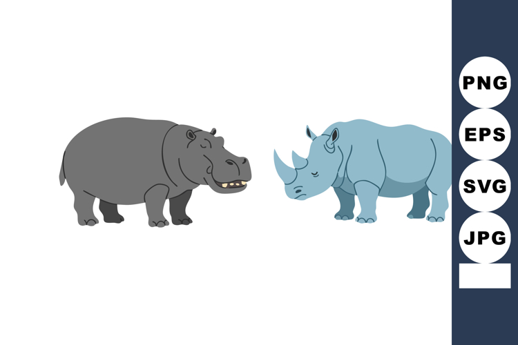 Hippopotamus Clipart Image 2