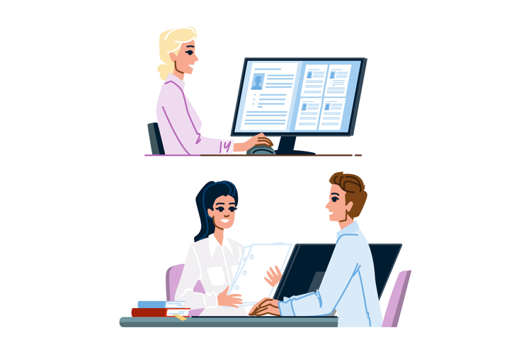 diversity hr manager woman vector