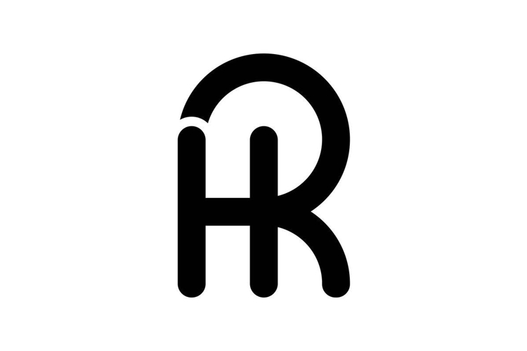 HR RH logo design