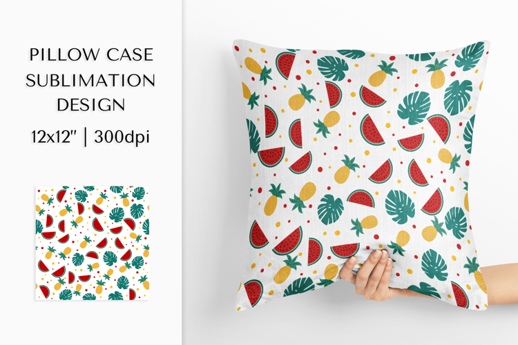 Summer Tropical Pillow Case Sublimation Design PNG HSP001 example image 1