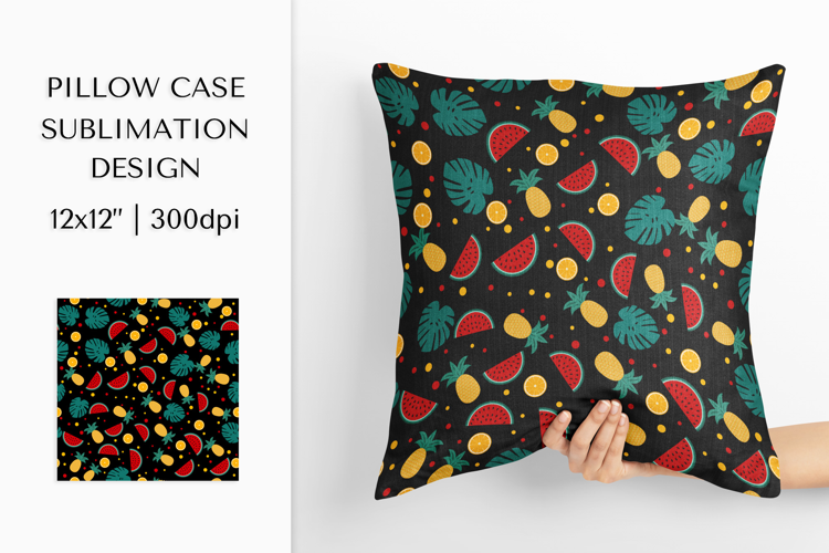 Summer Tropical Pillow Case Sublimation Design PNG HSP002