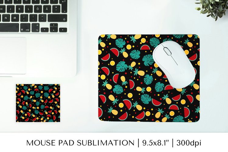 Tropical mouse pad sublimation design. Summer mousepad 02