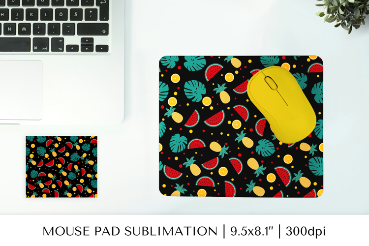 Tropical mouse pad sublimation design. Summer mousepad 03