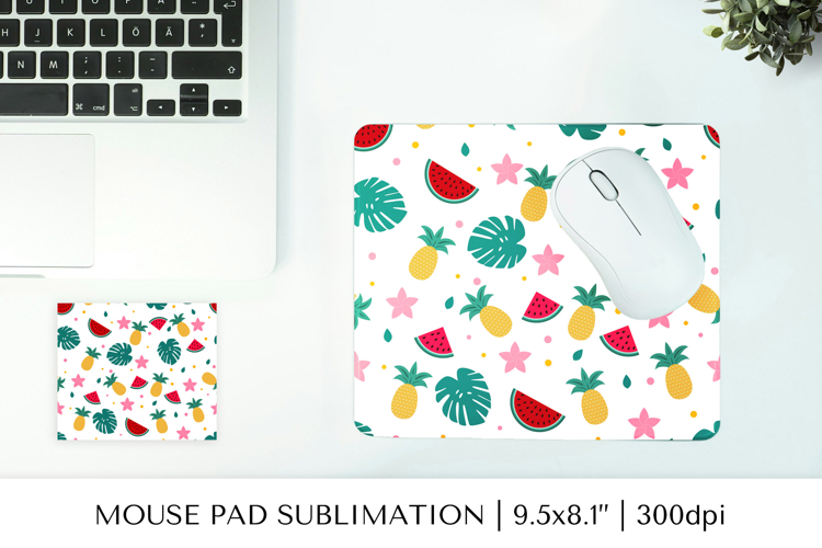 Tropical mouse pad sublimation design. Summer mousepad 04