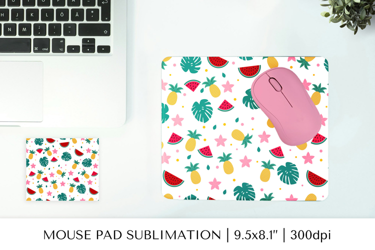 Tropical mouse pad sublimation design. Summer mousepad 05
