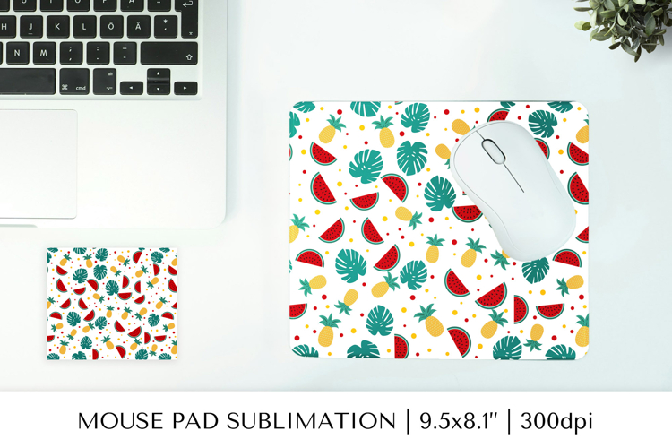 Tropical mouse pad sublimation design. Summer mousepad 06