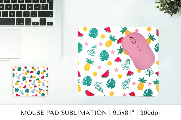 Tropical mouse pad sublimation design. Summer mousepad 07