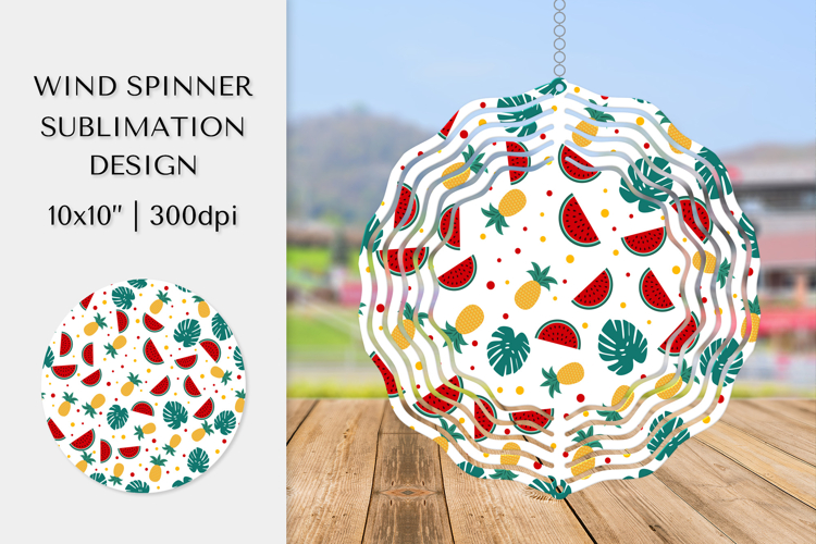 Tropical Wind Spinner Sublimation Design. Summer Spinner 01