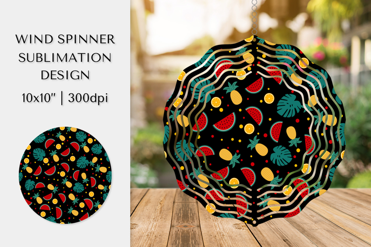 Tropical Wind Spinner Sublimation Design. Summer Spinner 02