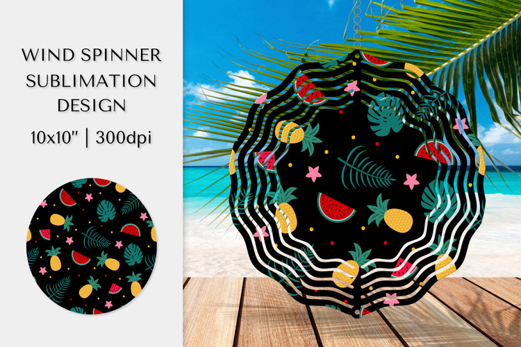 Tropical Wind Spinner Sublimation Design. Summer Spinner 06