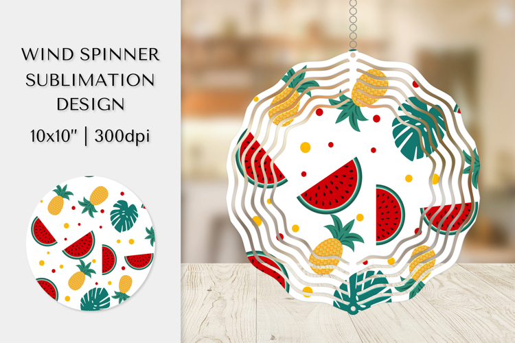 Tropical Wind Spinner Sublimation Design. Summer Spinner 09