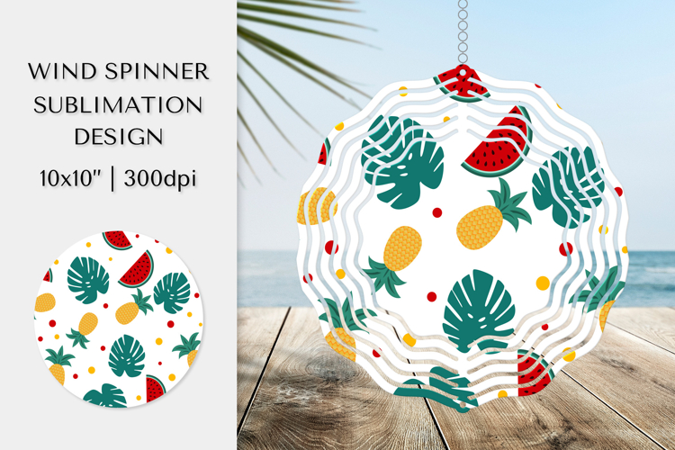 Tropical Wind Spinner Sublimation Design. Summer Spinner 10