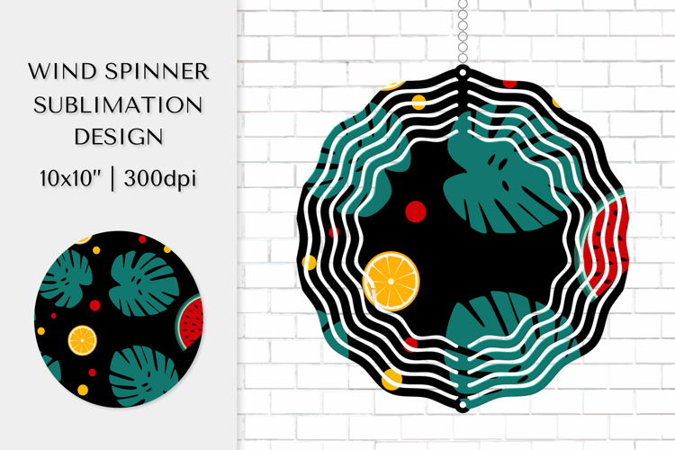 Tropical Wind Spinner Sublimation Design. Summer Spinner 11 example image 1