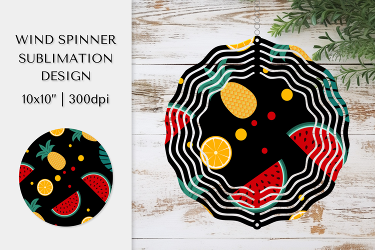 Tropical Wind Spinner Sublimation Design. Summer Spinner 12